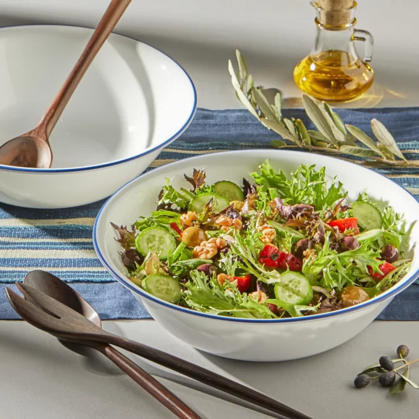 Brilliant Blue Banded 2-quart Serving Bowls, 2-pack