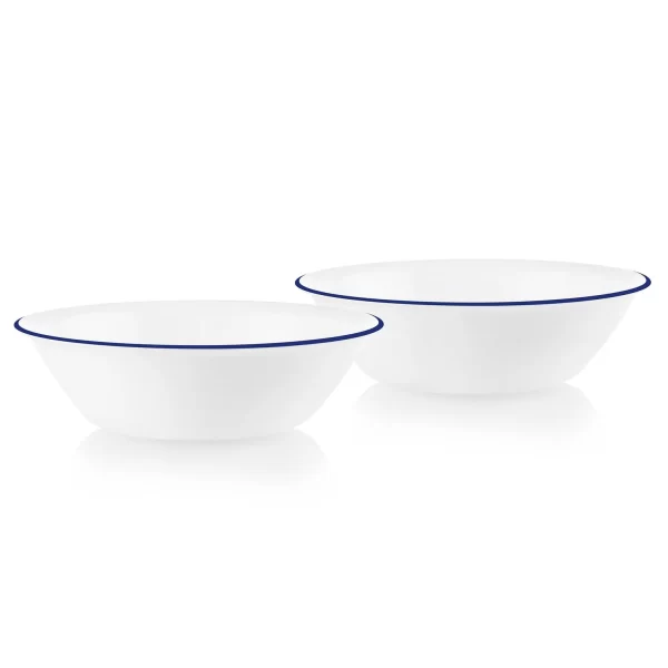 Brilliant Blue Banded 2-quart Serving Bowls, 2-pack