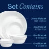Winter Frost White 16-piece Mugless Dinnerware Set, Service for 4
