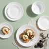 White 2-quart Large Serving Bowl Winter Frost